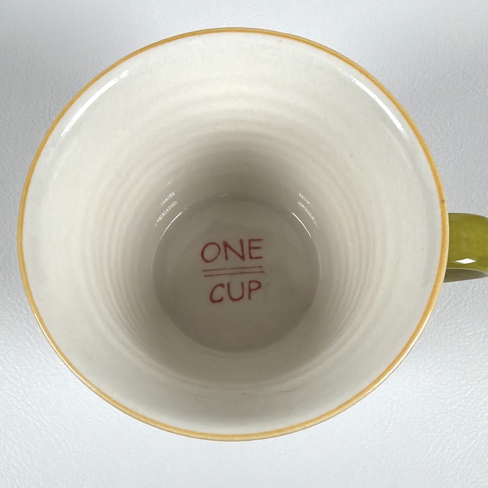 Pier 1 Imports Hand Painted Stoneware 1 Cup 8 Oz Measuring Cup Blue Floral - Picture 7 of 11